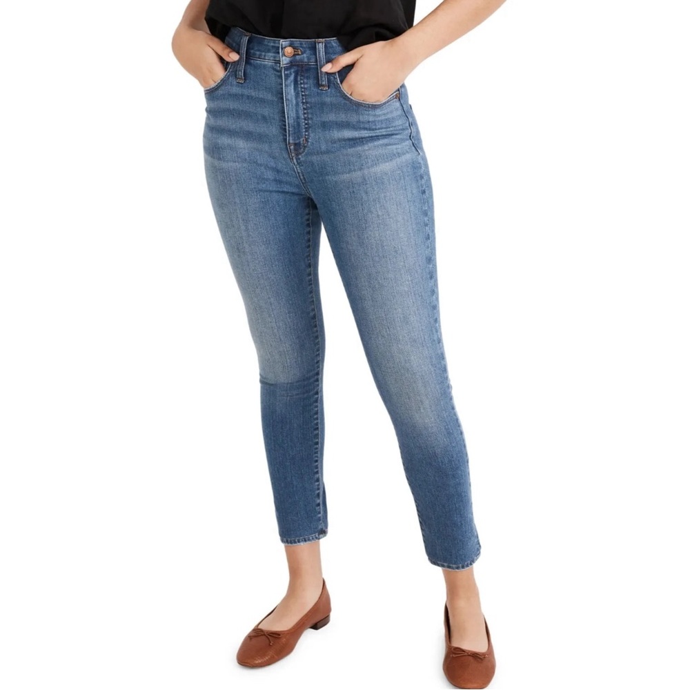 Madewell - 10" High-Rise Skinny Crop Jeans in Lander Wash